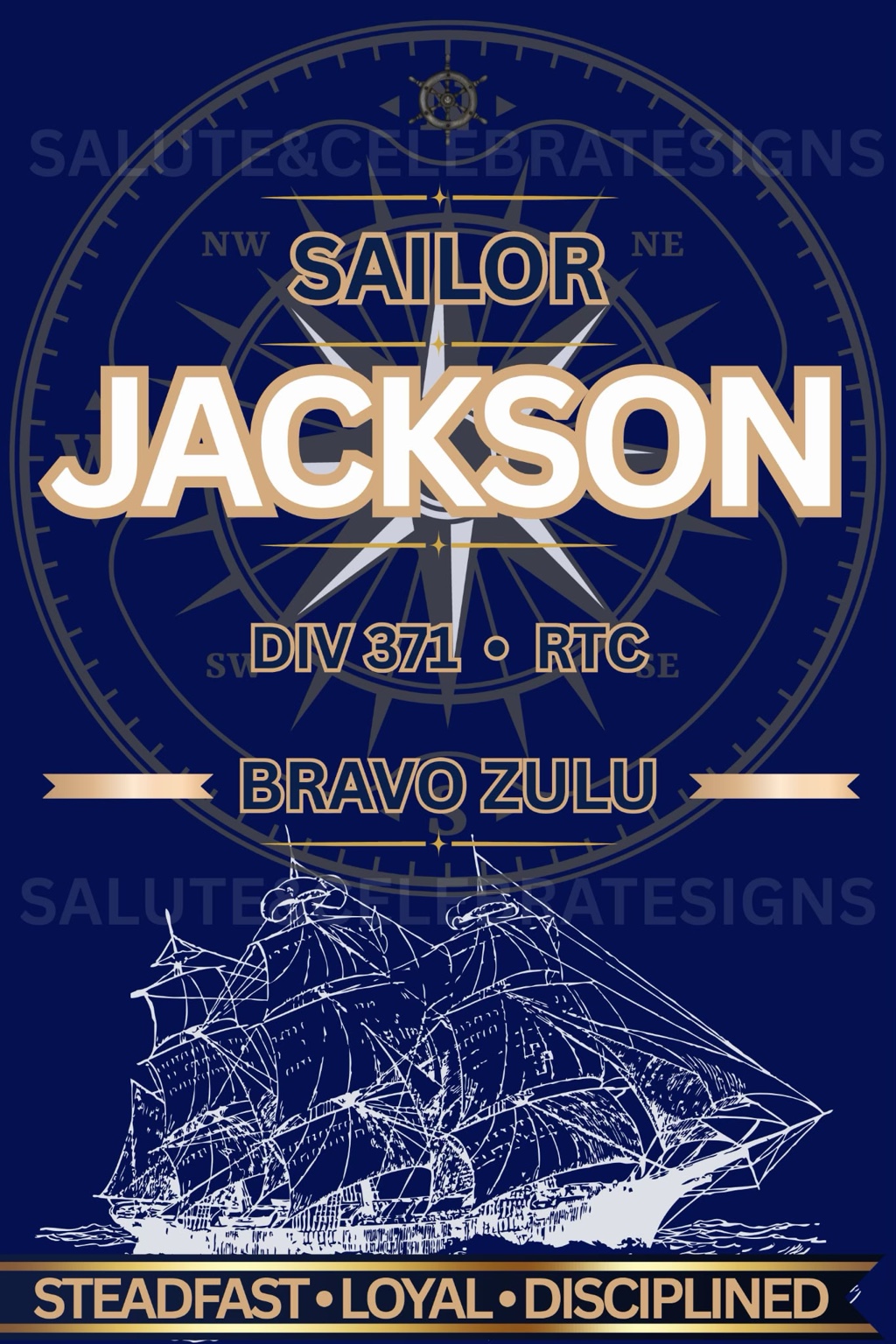 Watermarked Navy tall ship poster